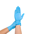 Disposable Nitrile Gloves, 4 mil, Grain, Blue, M/8, 100 count
