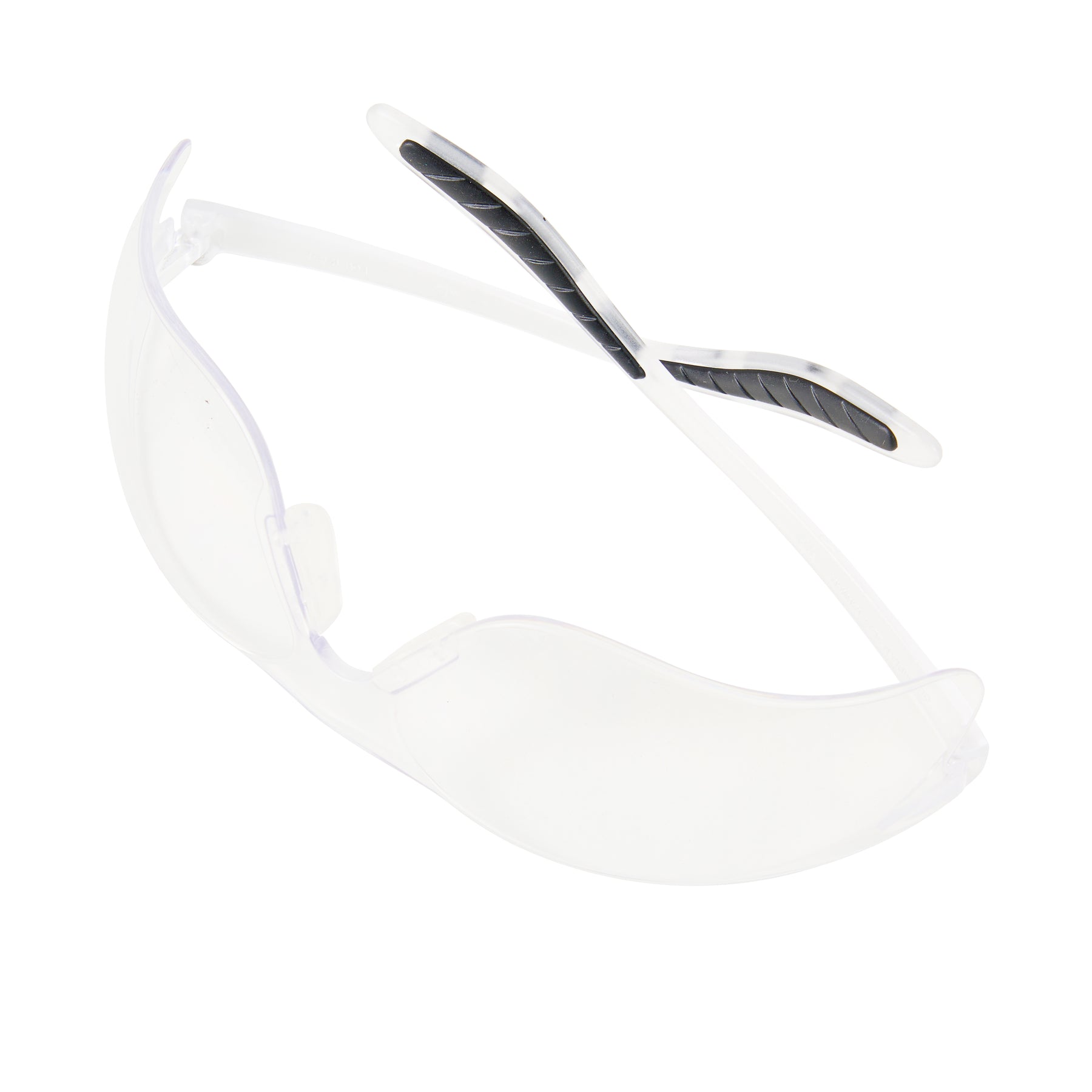 Frameless Safety Glasses, Anti-Scratch, Clear, Wraparound, 12 pairs