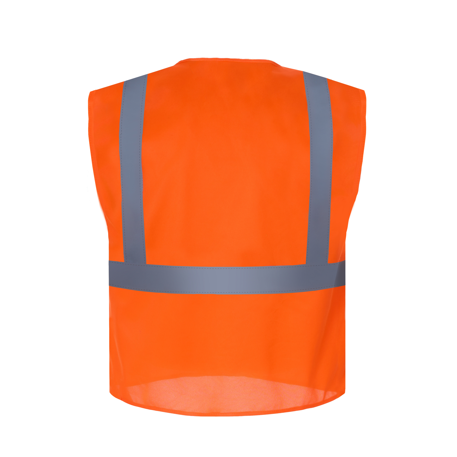 High-Visibility Vest, ANSI Class 2, Orange, L, Hook-and-Loop, Bag of 10