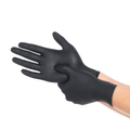 Disposable Nitrile Gloves, 6 mil, Diamond, Black, M/8, 100 count