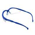 Half-Frame Safety Glasses, Anti-Scratch, Anti-Fog, Blue, 1 pair