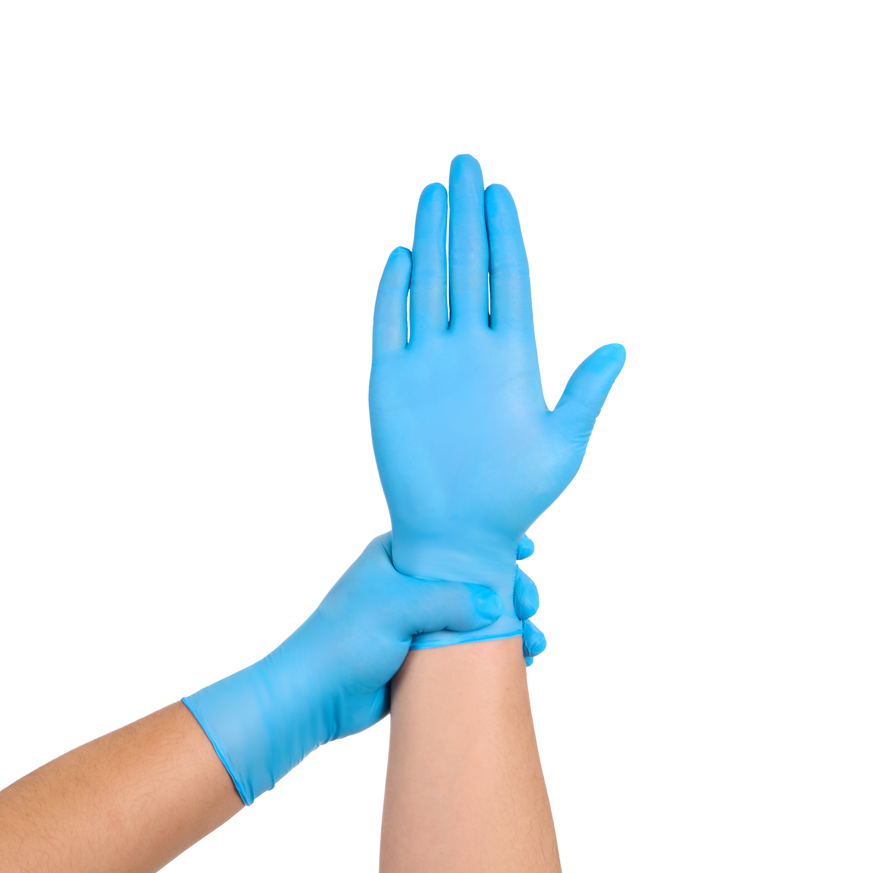Disposable Nitrile Gloves, 4 mil, Grain, Blue, XXL/11, 100 count
