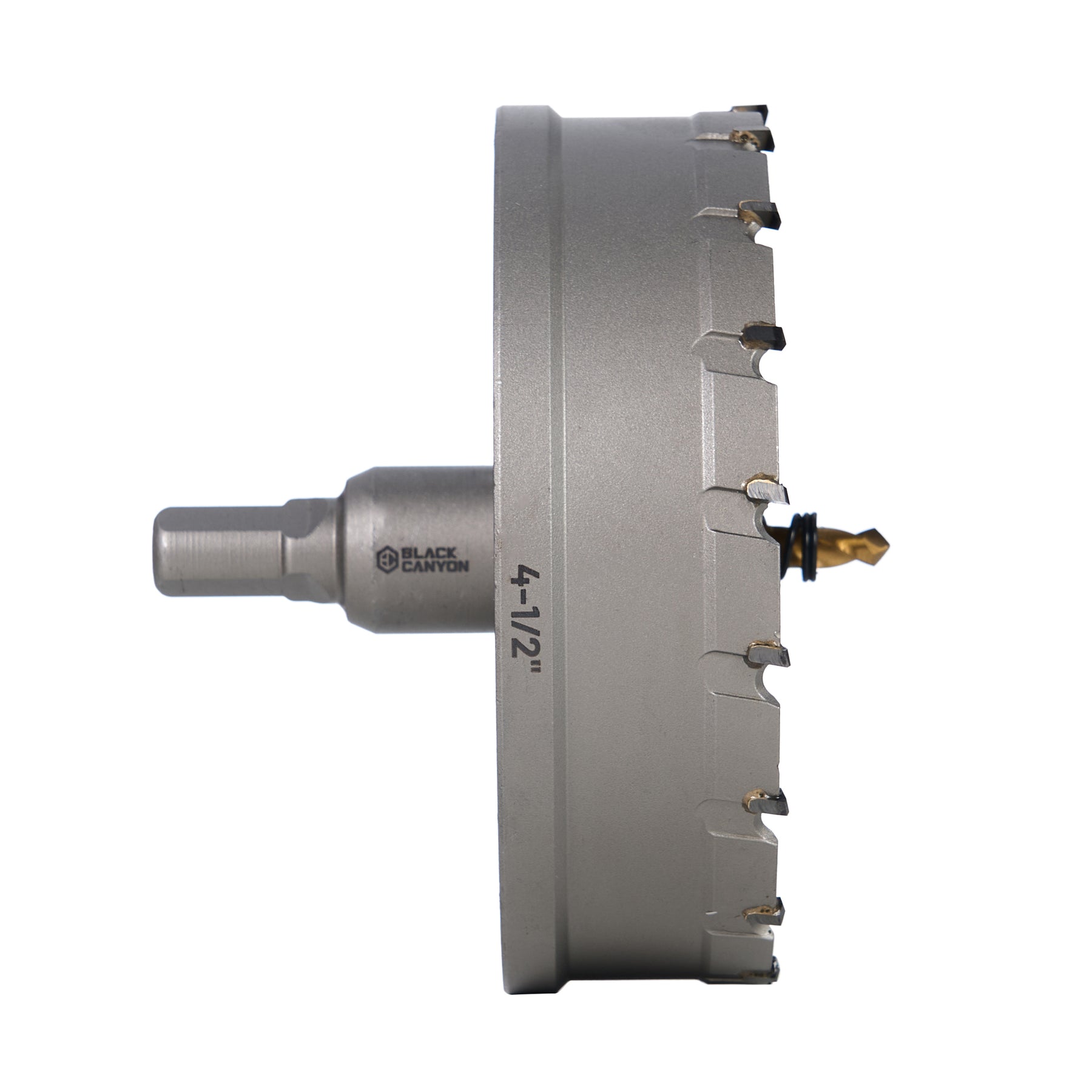 4-1/2" Carbide Hole Saw, 15/32" 3-Flat Shank, 1 pc