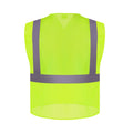 High-Visibility Vest, ANSI Class 2, Lime, L, Hook-and-Loop, Bag of 10