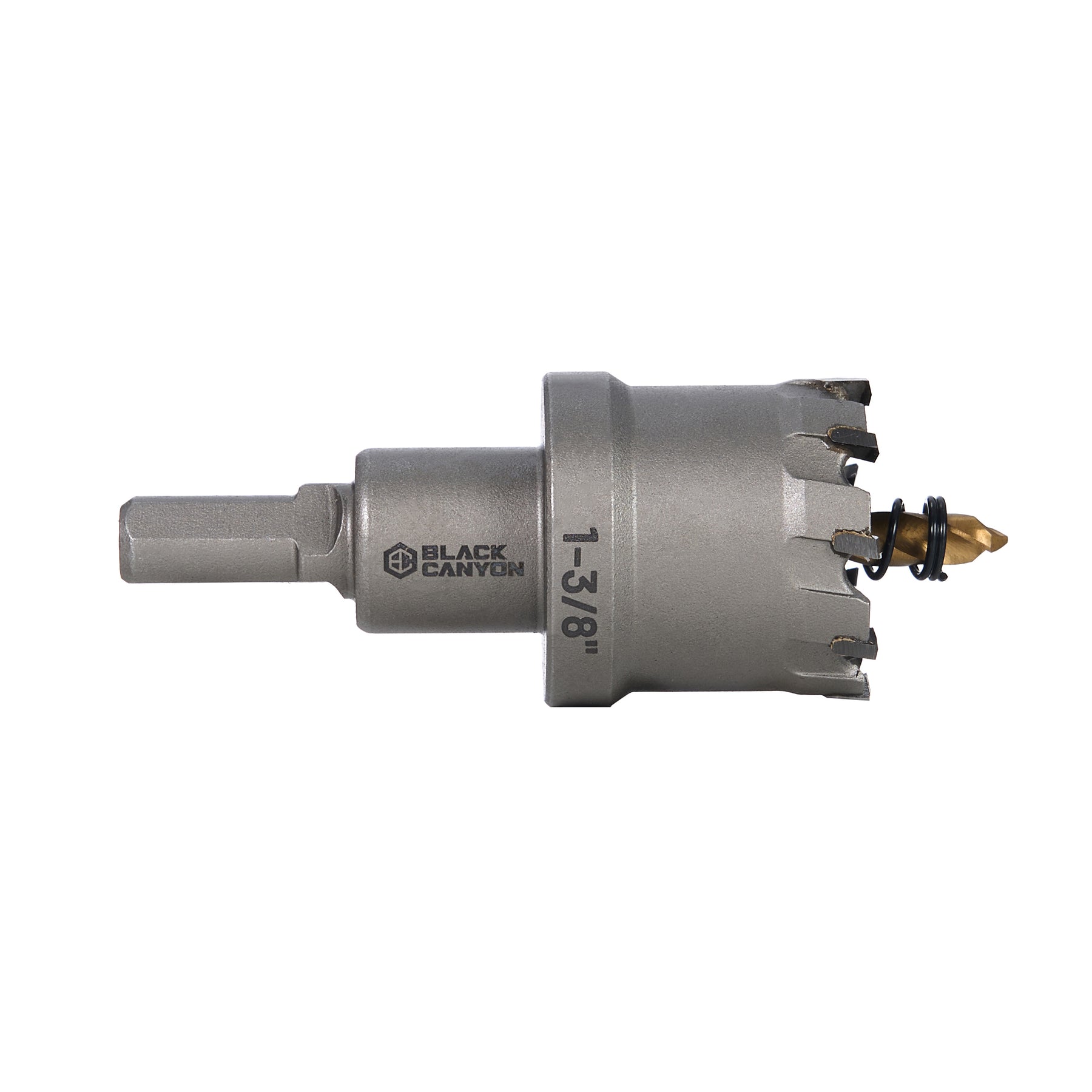 1-3/8" Carbide Hole Saw, 3/8" 3-Flat Shank, 1 pc