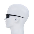Half-Frame Glasses, Anti-Scratch, Anti-Fog, Smoke, Blk, 1 ct