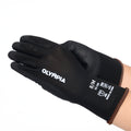 Polyurethane Dipped Gloves, 13ga, Anti-Slip, M/8, Black, 12 pairs