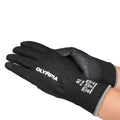 Cut-Resistant Gloves, L/9, Sandy, Black, Cut Level A4, 12 Pairs