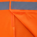 High-Visibility Vest, ANSI Class 2, Orange, L, Hook-and-Loop, Bag of 10