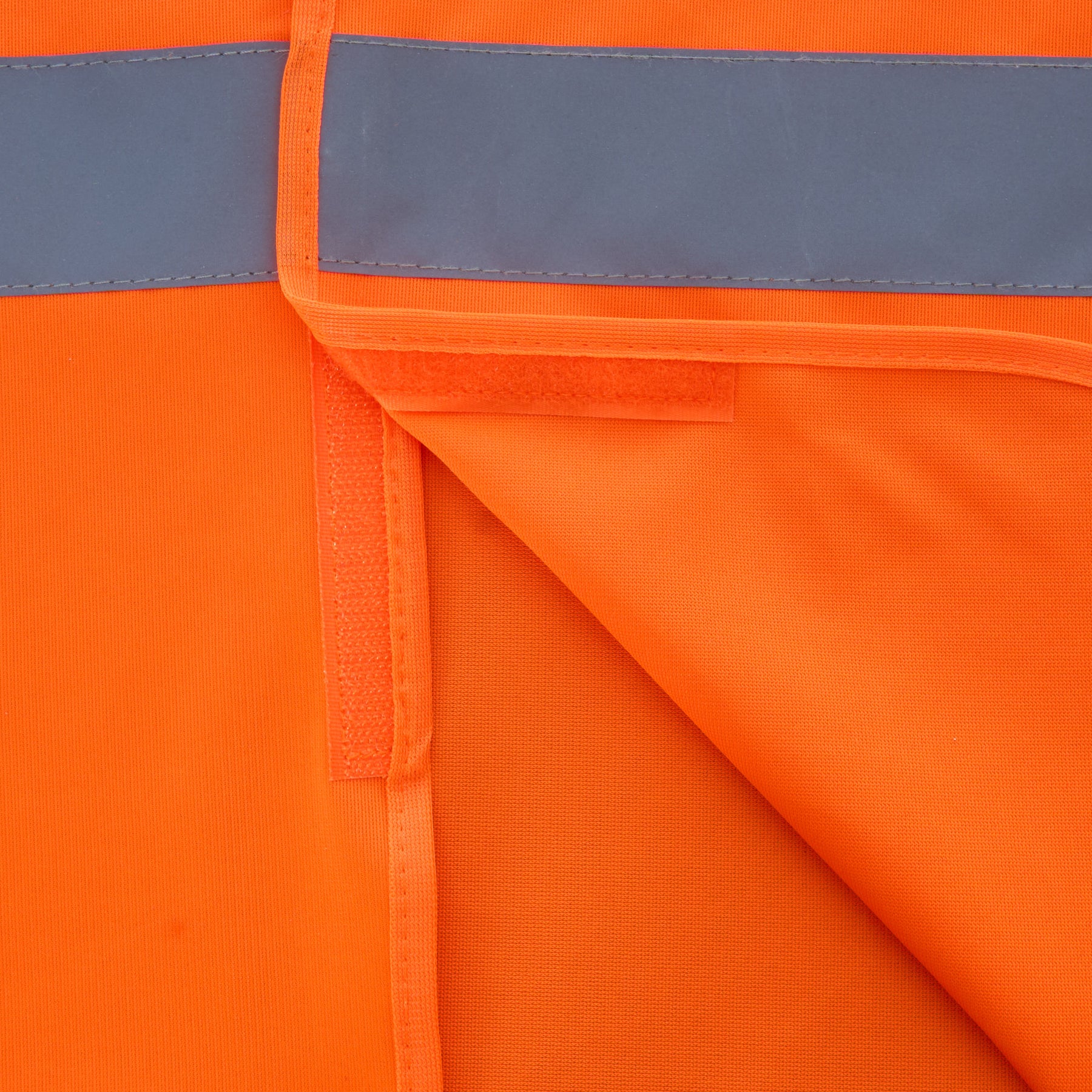 High-Visibility Vest, ANSI Class 2, Orange, L, Hook-and-Loop, Bag of 10