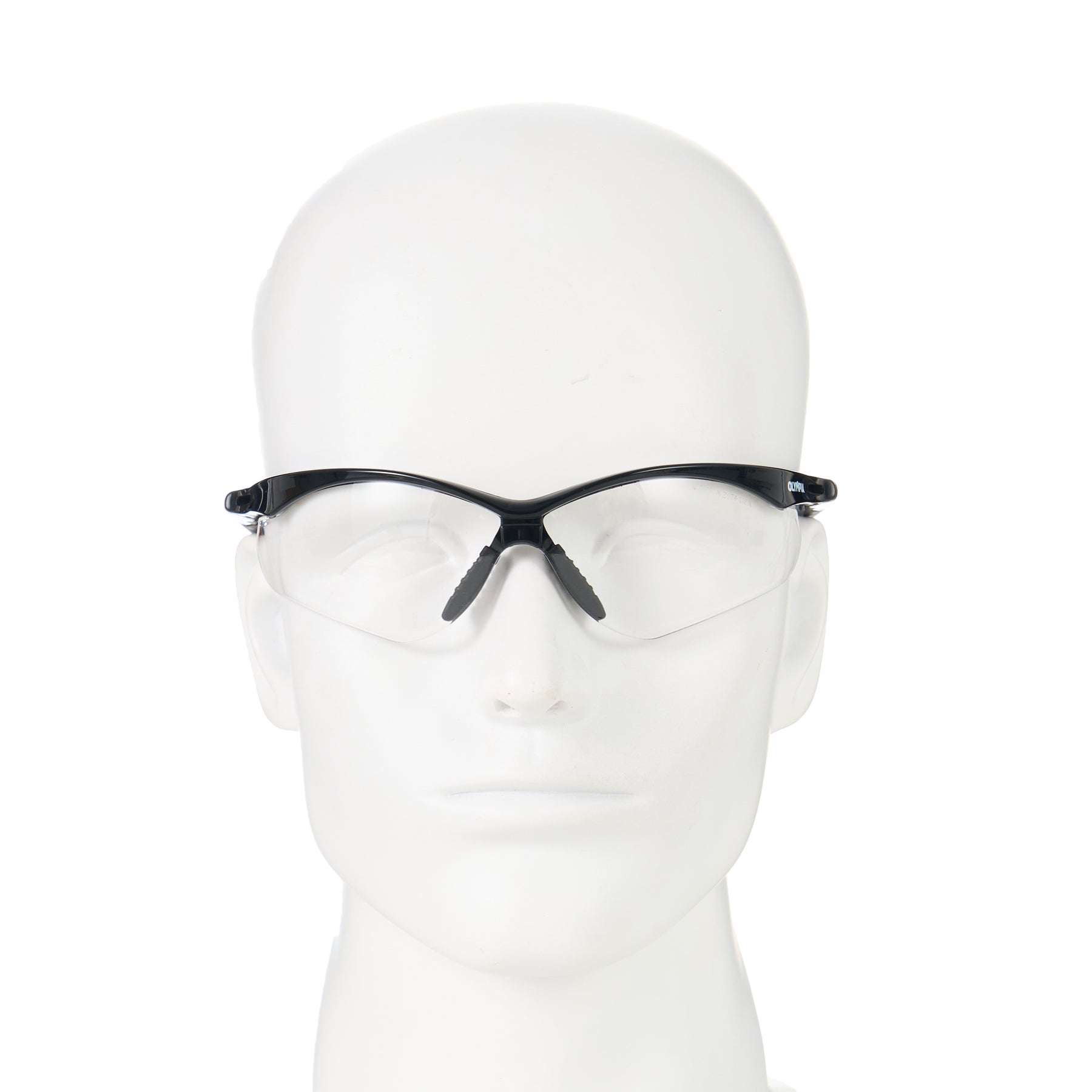 Safety Glasses, Half Frame, Anti-Scratch/Anti-Fog, Black, 1 pair