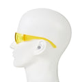 Frameless Safety Glasses, Anti-Scratch, Amber, 12 pairs