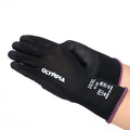 Polyurethane Dipped Gloves, 13ga, Anti-Slip, XXL/11, Black, 12 pairs