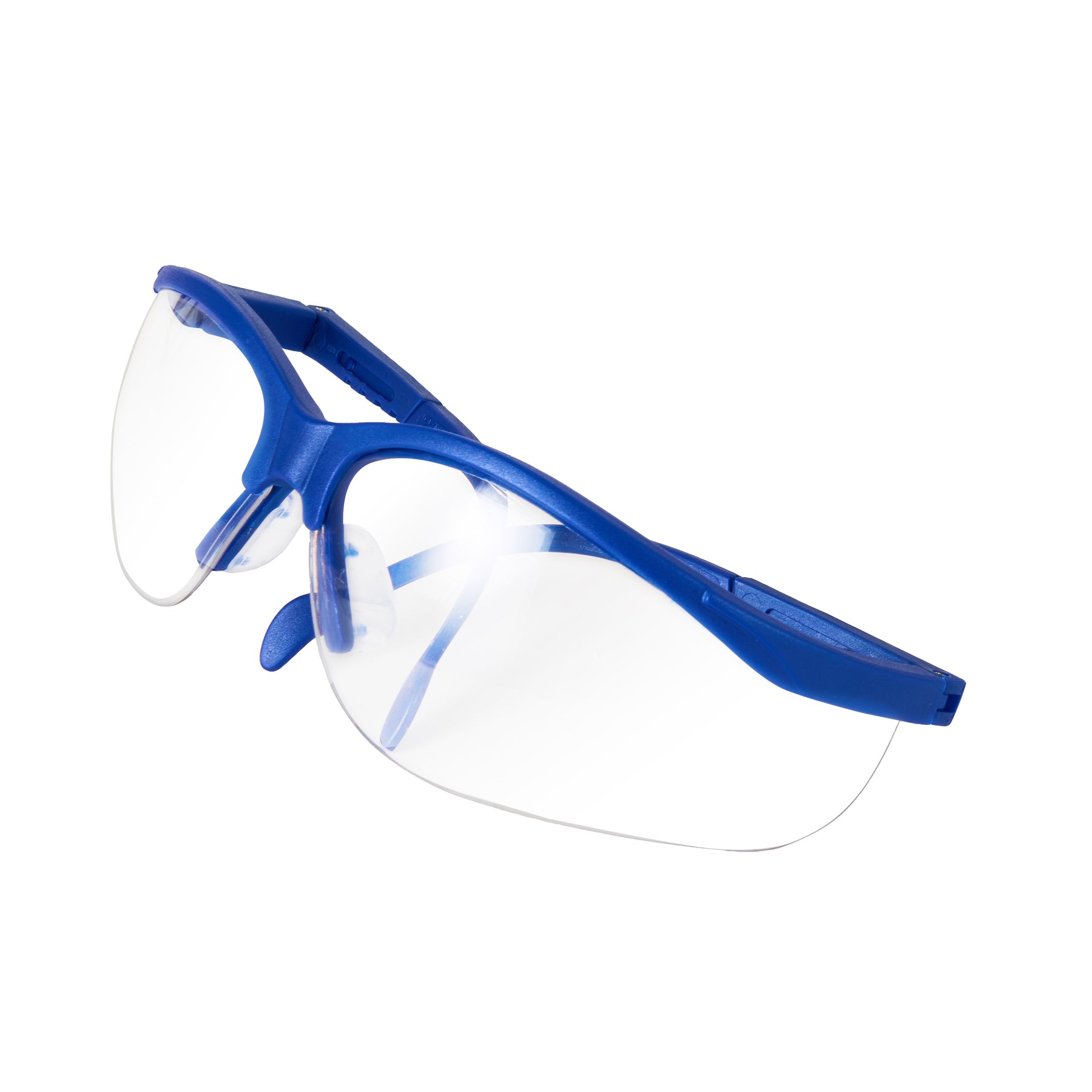Half-Frame Safety Glasses, Anti-Scratch, Anti-Fog, Blue, 1 pair