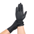 Disposable Nitrile Gloves, 8 mil, Diamond, Black, S/7, 100 count