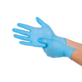 Disposable Nitrile Gloves, 4 mil, Grain, Blue, M/8, 100 count