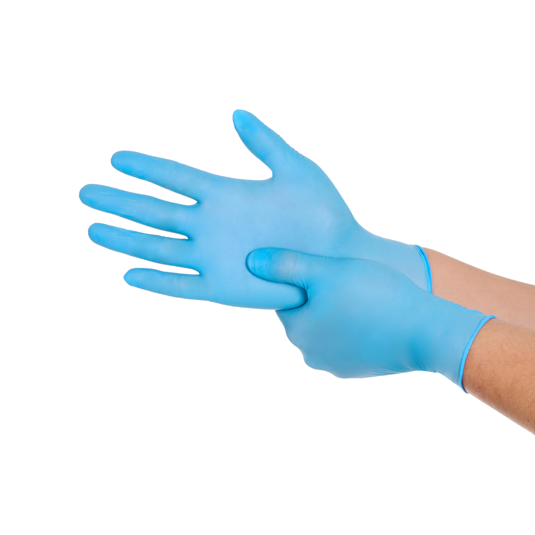 Disposable Nitrile Gloves, 4 mil, Grain, Blue, L/9, 100 count