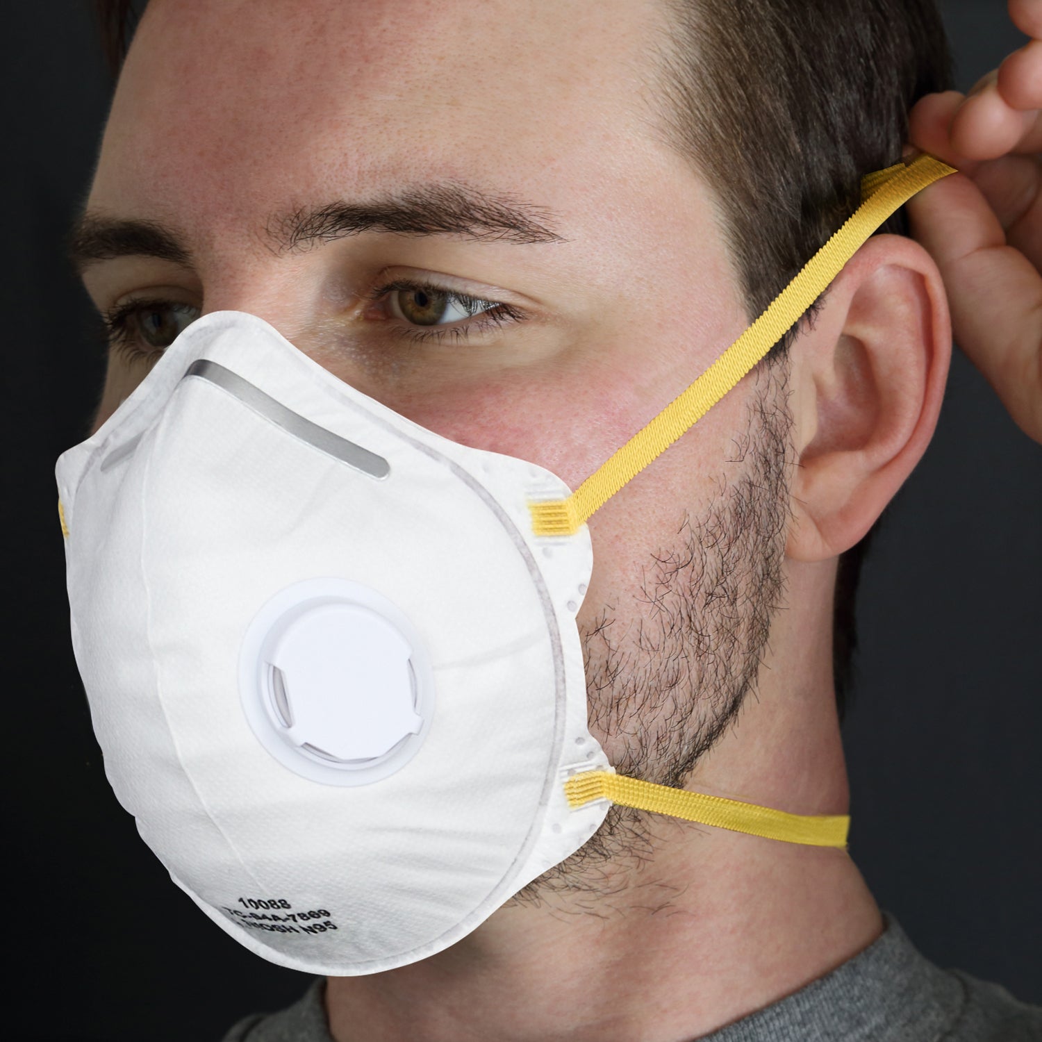N95 Respirator w/ Exhalation Valve, Disposable, White, 10 count