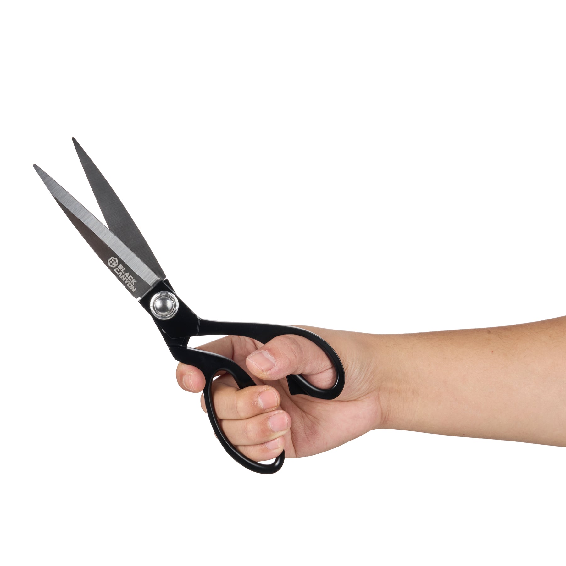 Stainless Steel Scissors, Ambidextrous, Black