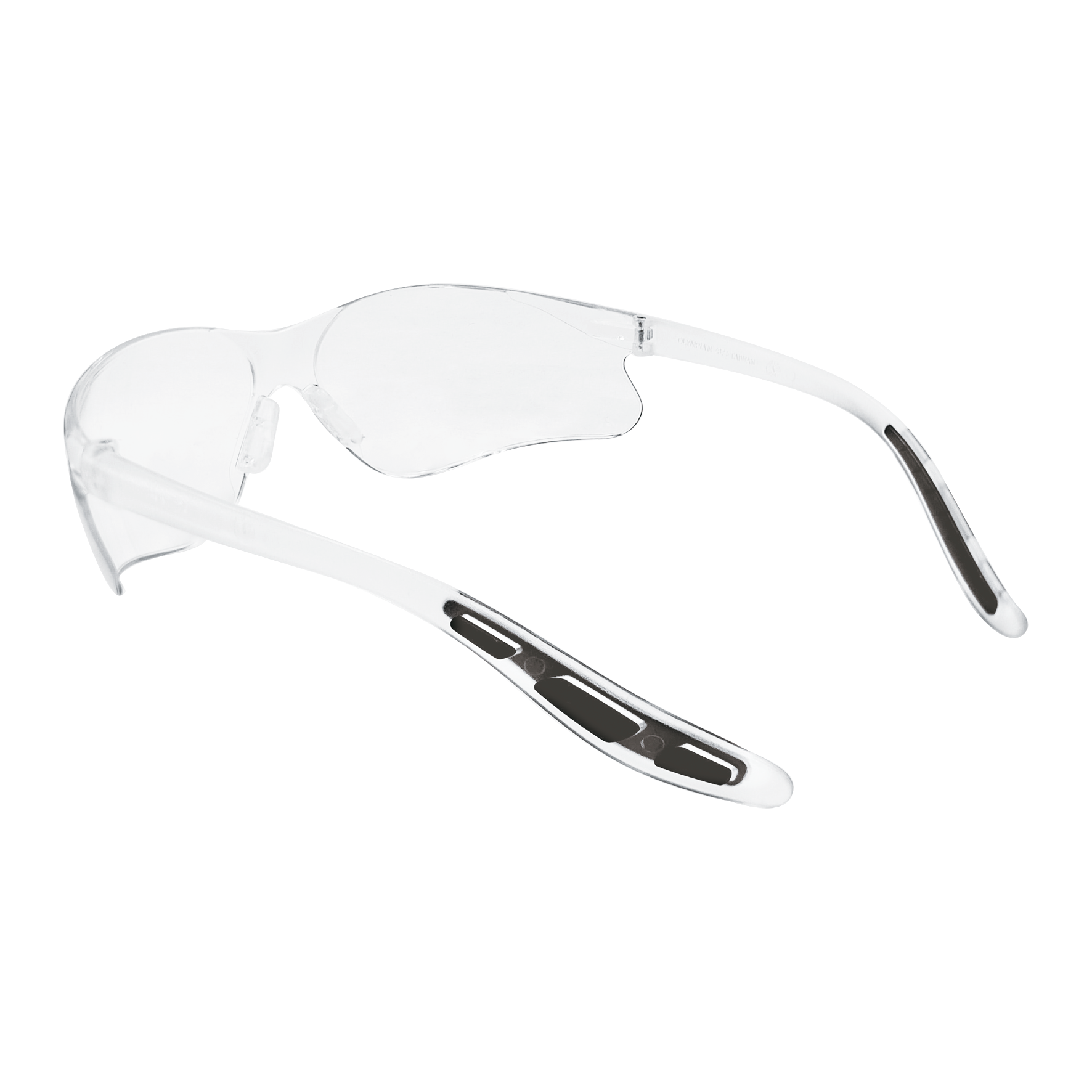 Frameless Safety Glasses, Anti-Scratch, Clear, Wraparound, 12 pairs
