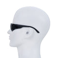 Frameless Safety Glasses, Anti-Scratch, Smoke, 12 pairs