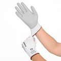 Cut-Resistant Gloves, M/8, Sandy, White/Gray, Cut Level A2, 12 Pairs