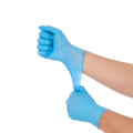 Disposable Nitrile Gloves, 4 mil, Grain, Blue, M/8, 100 count