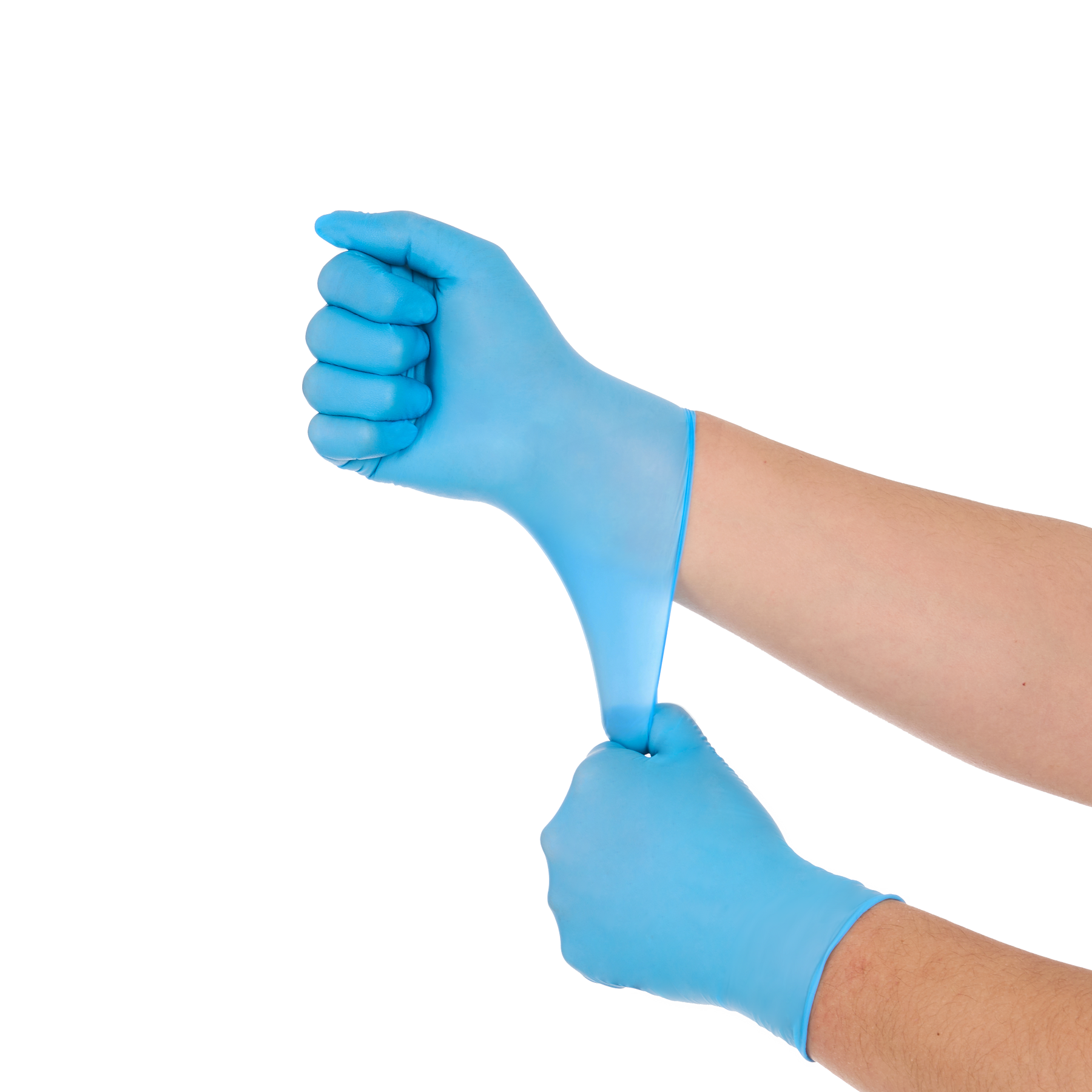 Disposable Nitrile Gloves, 4 mil, Grain, Blue, M/8, 100 count