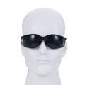 Half-Frame Glasses, Scratchproof, Anti-Fog, Smoke, Blk, 1 ct