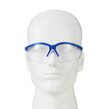 Half-Frame Safety Glasses, Anti-Scratch, Anti-Fog, Blue, 1 pair