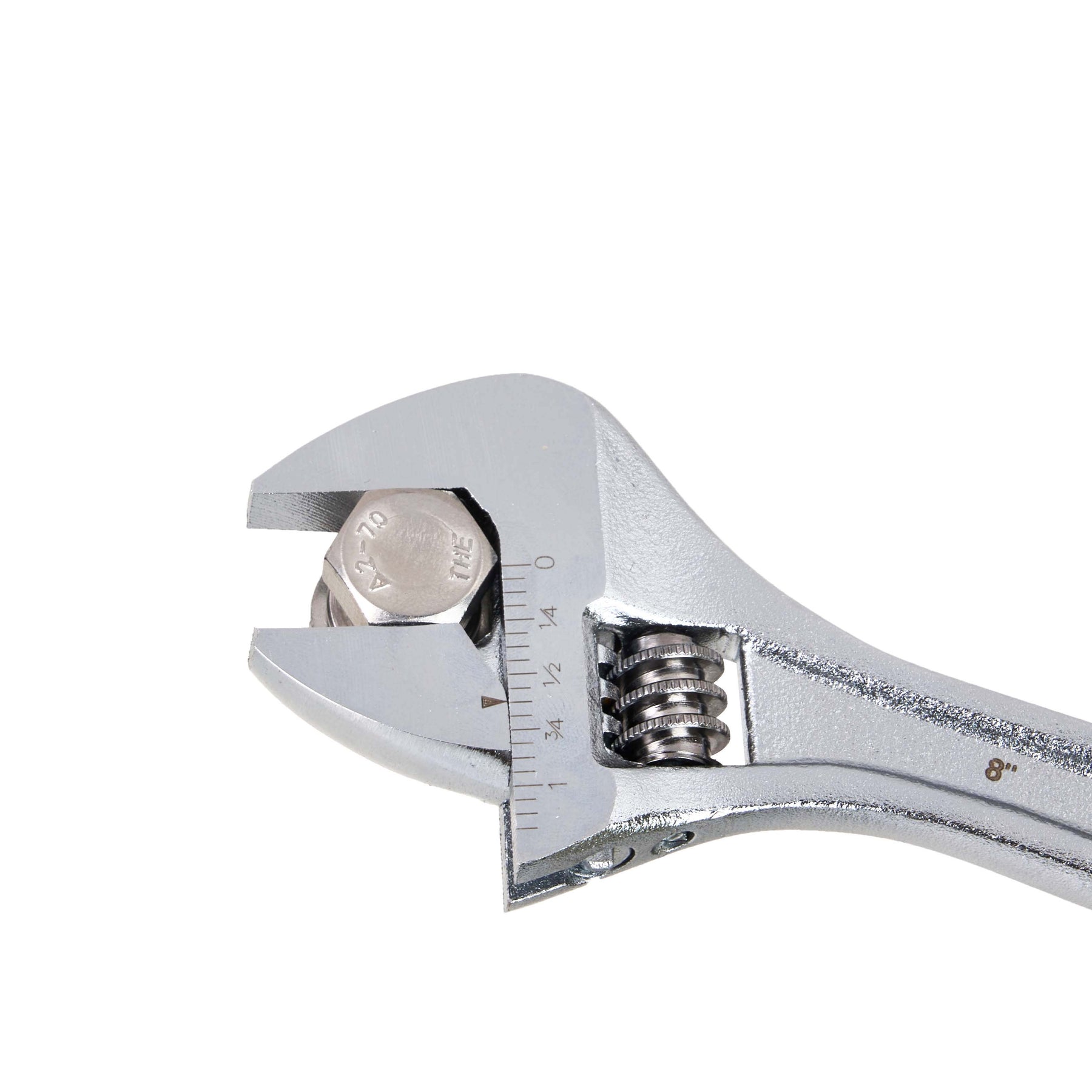 Adjustable Wrench, 8" Length, 1-3/16" Jaw Capacity
