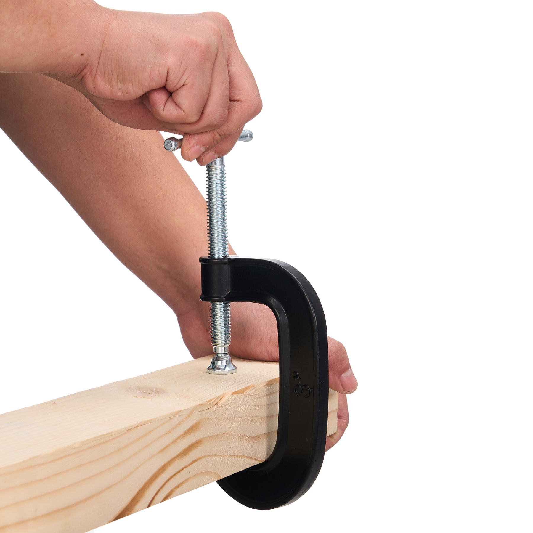 C Clamp, 3" Max Opening, 1400lb Clamping Force