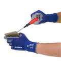 Polyurethane Dipped Gloves, 18ga, Anti-Slip, XXL/11, Blue/Gray, 12 pairs