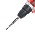 Impact Screwdriver Bits, Square SQ2, 1/4" Shank, 2" Length, 15 pcs