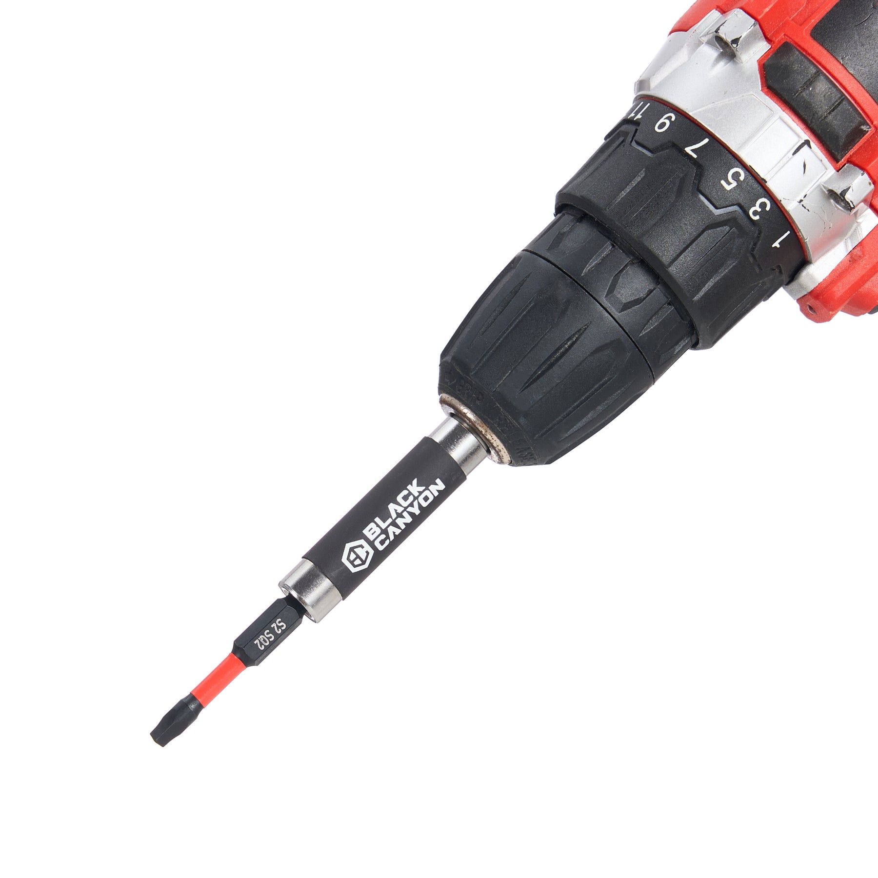 Impact Screwdriver Bits, Square SQ2, 1/4" Shank, 2" Length, 15 pcs