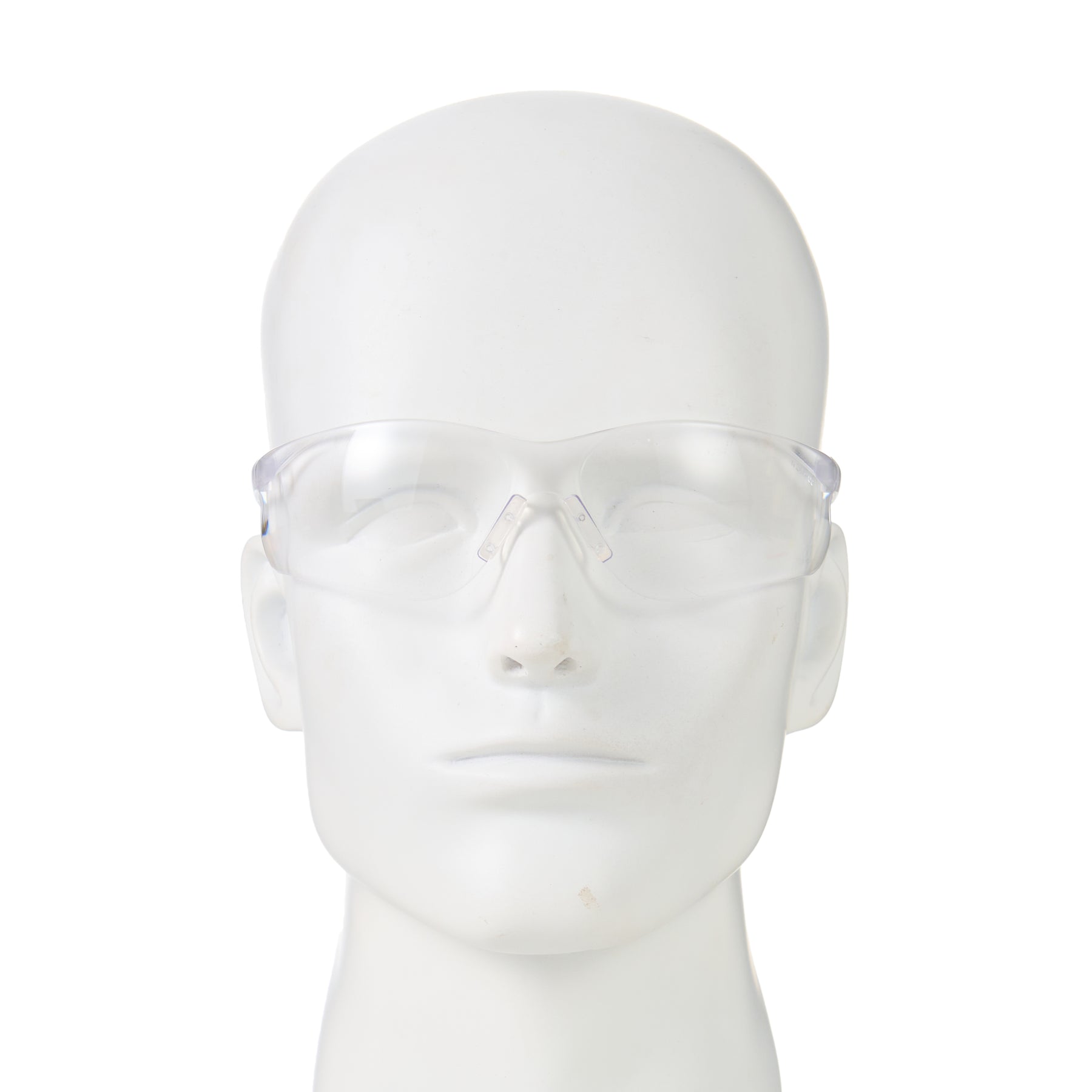 Frameless Safety Glasses, Anti-Scratch, Clear, Wraparound, 12 pairs