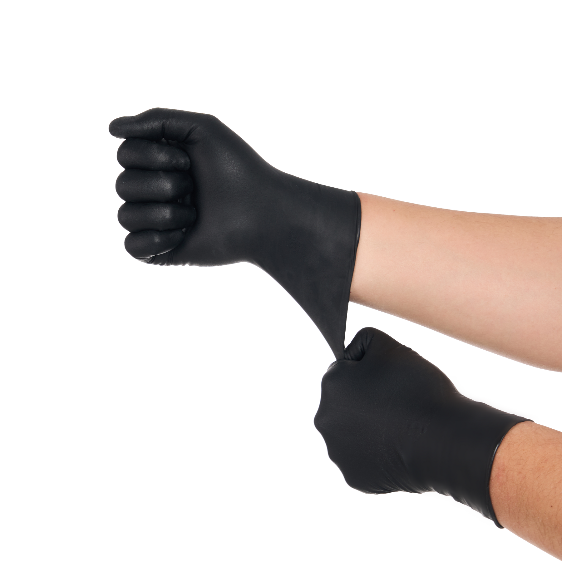 Disposable Nitrile Gloves, 8 mil, Grain, Black, M/8, 100 count