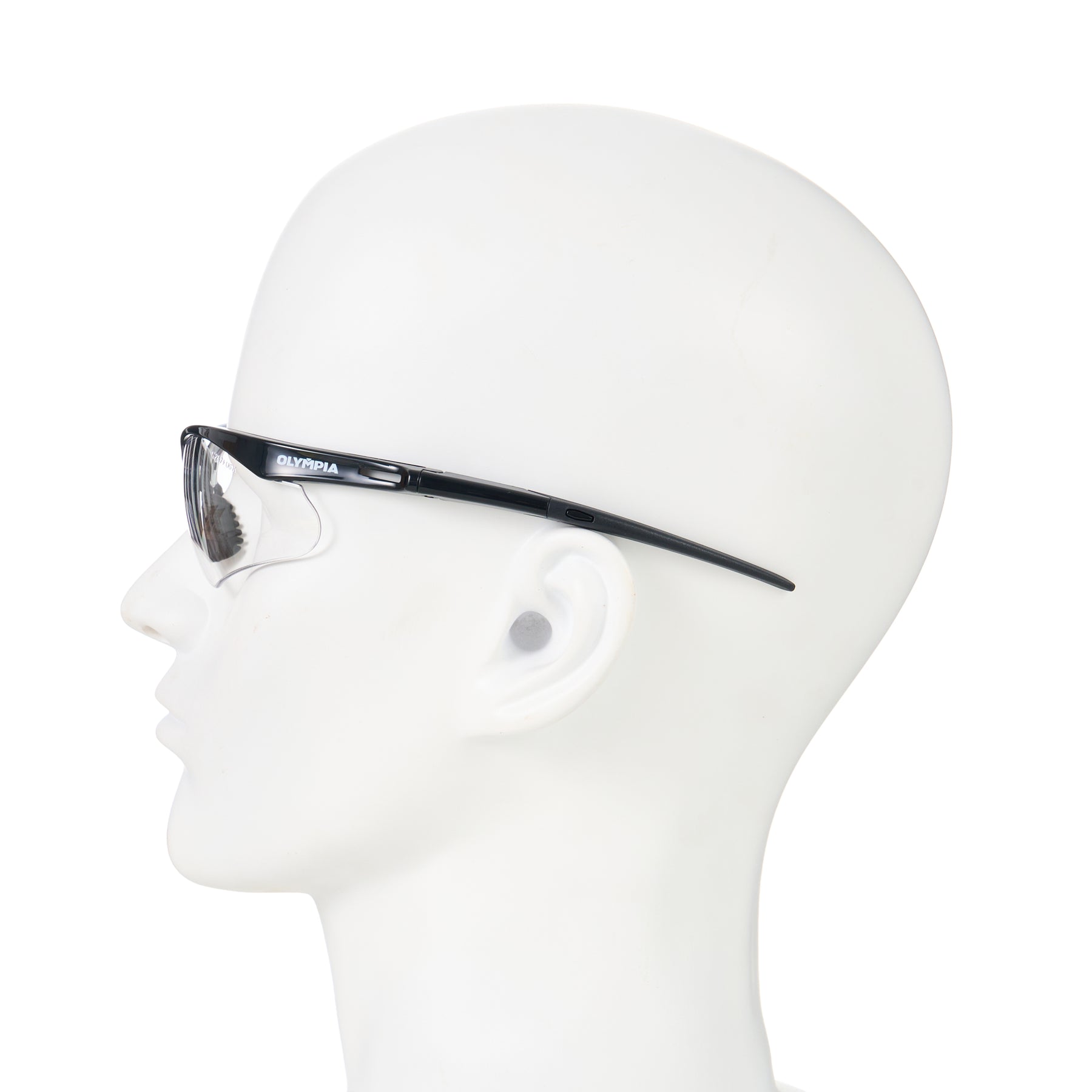 Safety Glasses, Half Frame, Anti-Scratch/Anti-Fog, Black, 1 pair