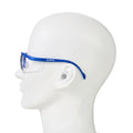 Half-Frame Safety Glasses, Anti-Scratch, Anti-Fog, Blue, 1 pair