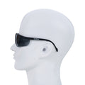 Half-Frame Glasses, Scratchproof, Anti-Fog, Smoke, Blk, 1 ct