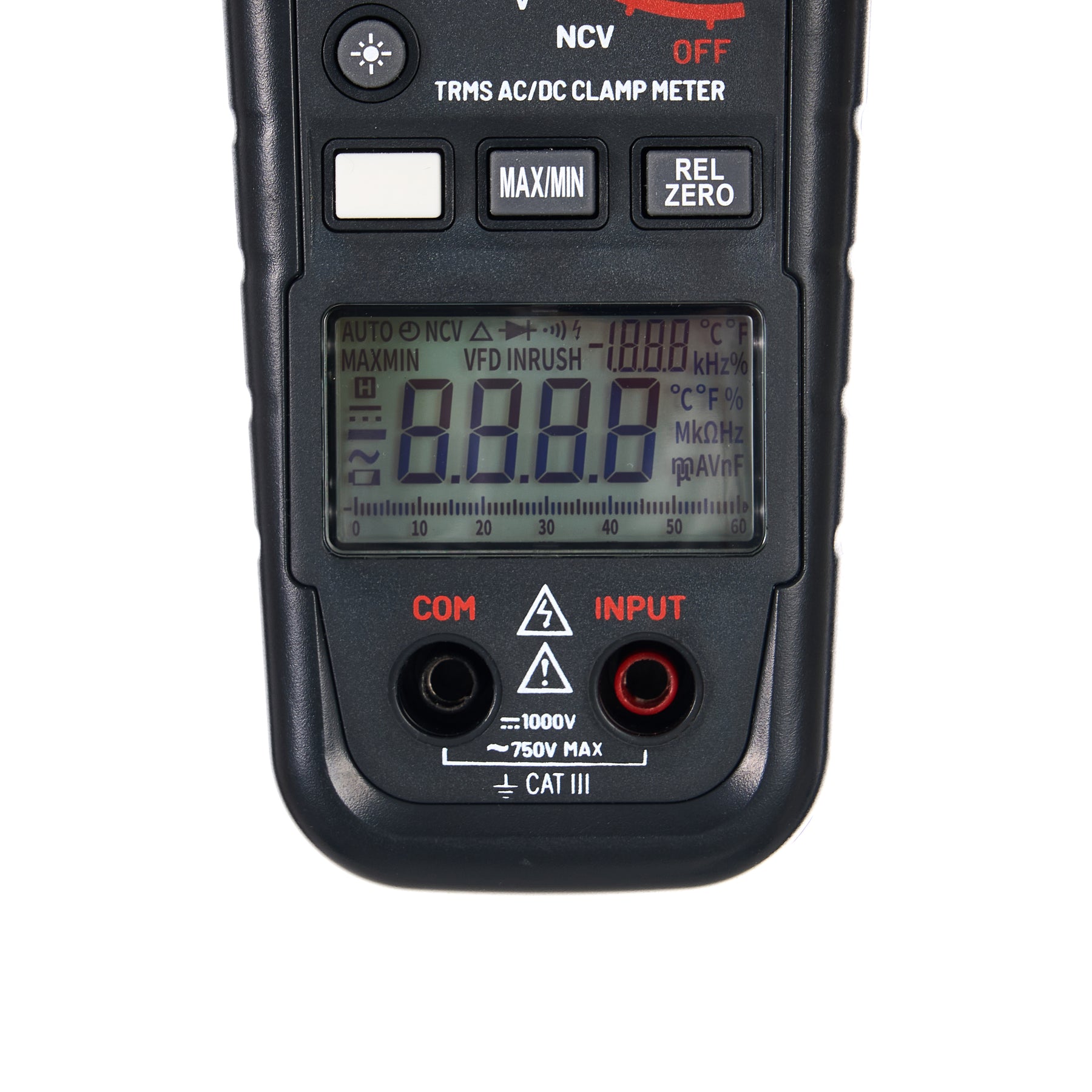 Digital Clamp Meter w/ LCD Display, 1000A, CAT III, Clamp Jaw