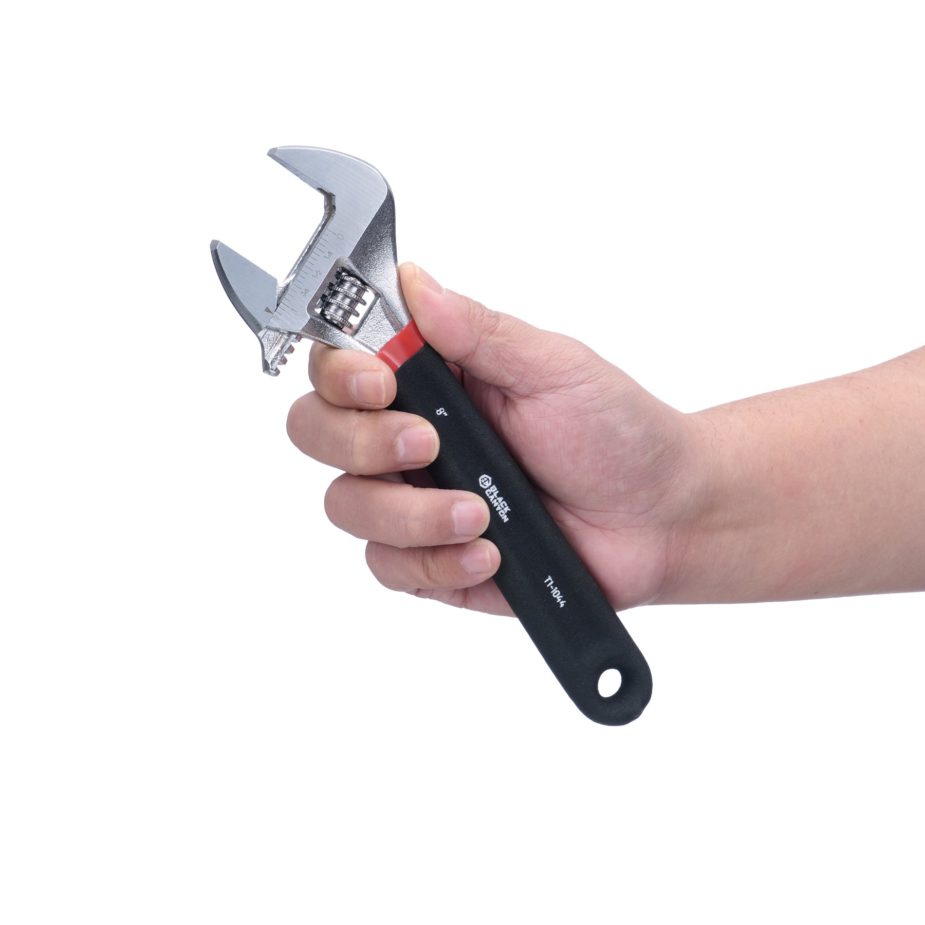 Adjustable Wrench w/ Comfort Grip, 8" Length, 1-3/16" Jaw Capacity