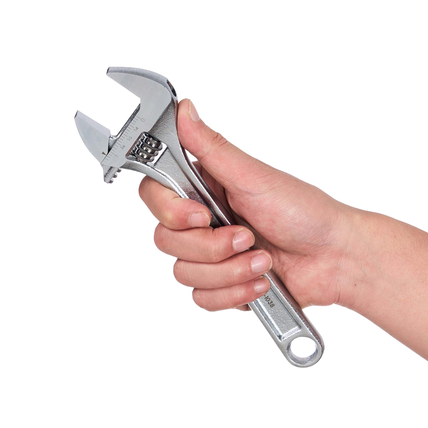 Adjustable Wrench, 8" Length, 1-3/16" Jaw Capacity