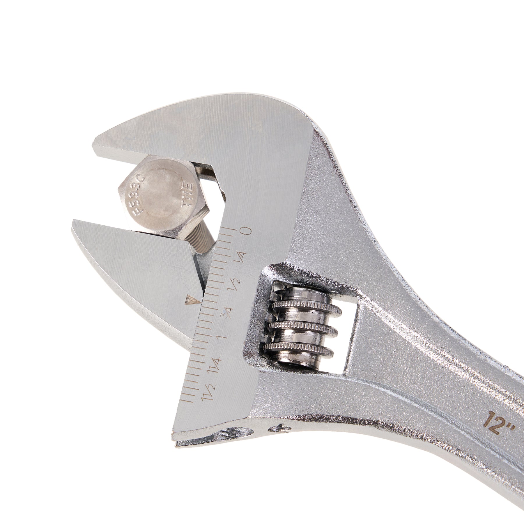 Adjustable Wrench, 12" Length, 1-5/8" Jaw Capacity