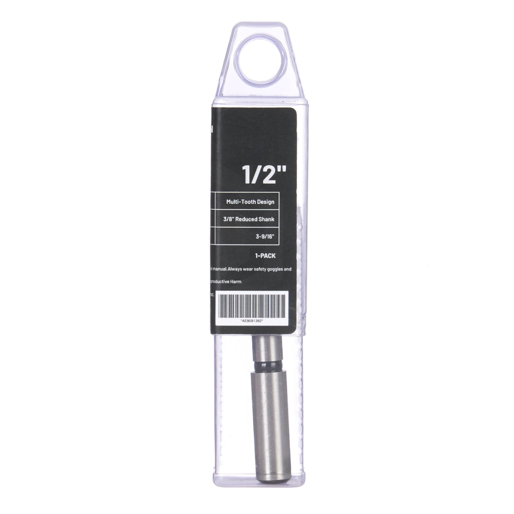 1/2 in Forstner Bit, 3/8 in Straight Shank, 1-Piece