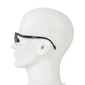 Half-Frame Safety Glasses, Anti-Scratch, Anti-Fog, Black, 1 pair