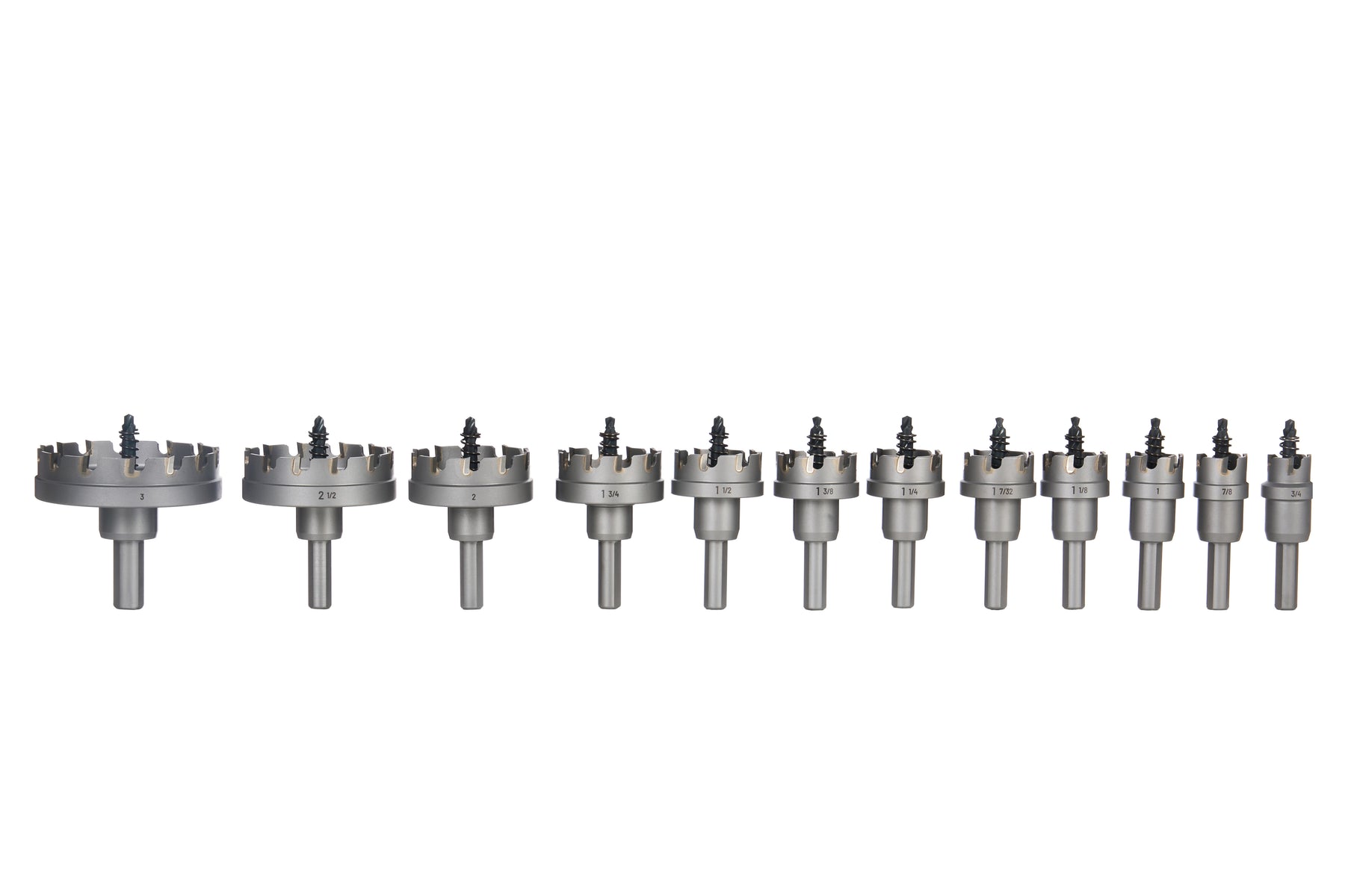 1-7/32 in Carbide Hole Cutter, 3/8 in 3-Flat Shank, 1 pc