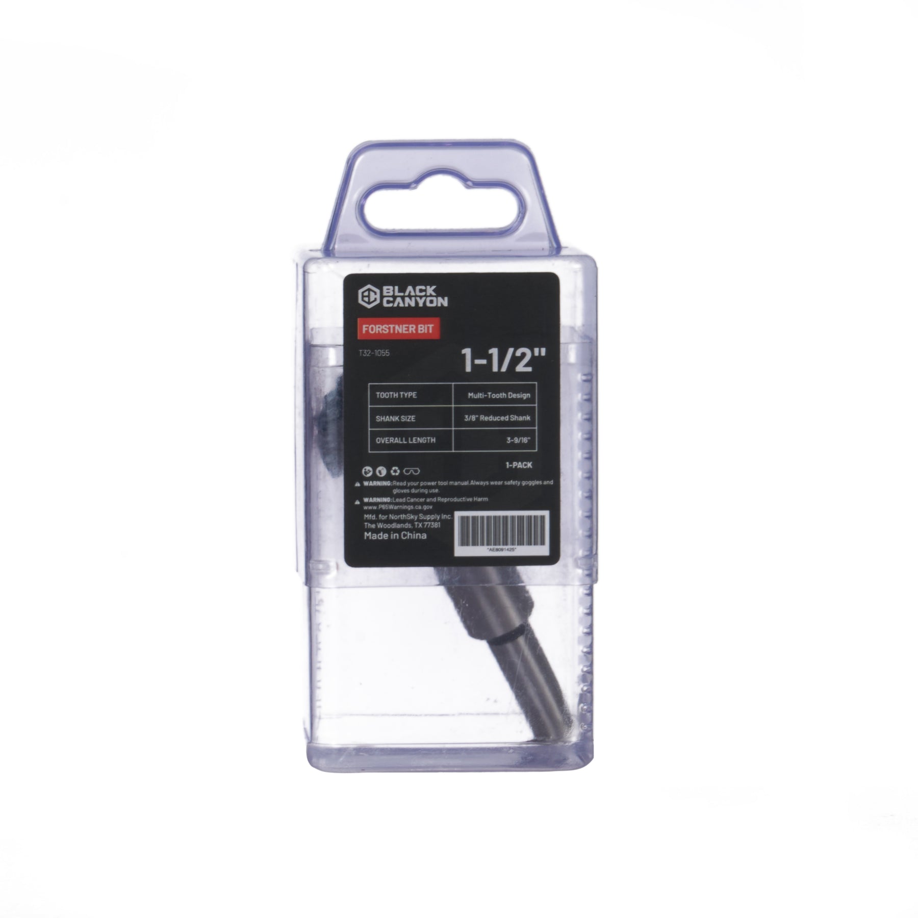 1-1/2" Forstner Bit, 3/8" Straight Shank, 1 pc