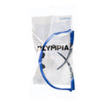 Safety Glasses, Half Frame, Anti-Scratch/Anti-Fog, Blue, 1 pair