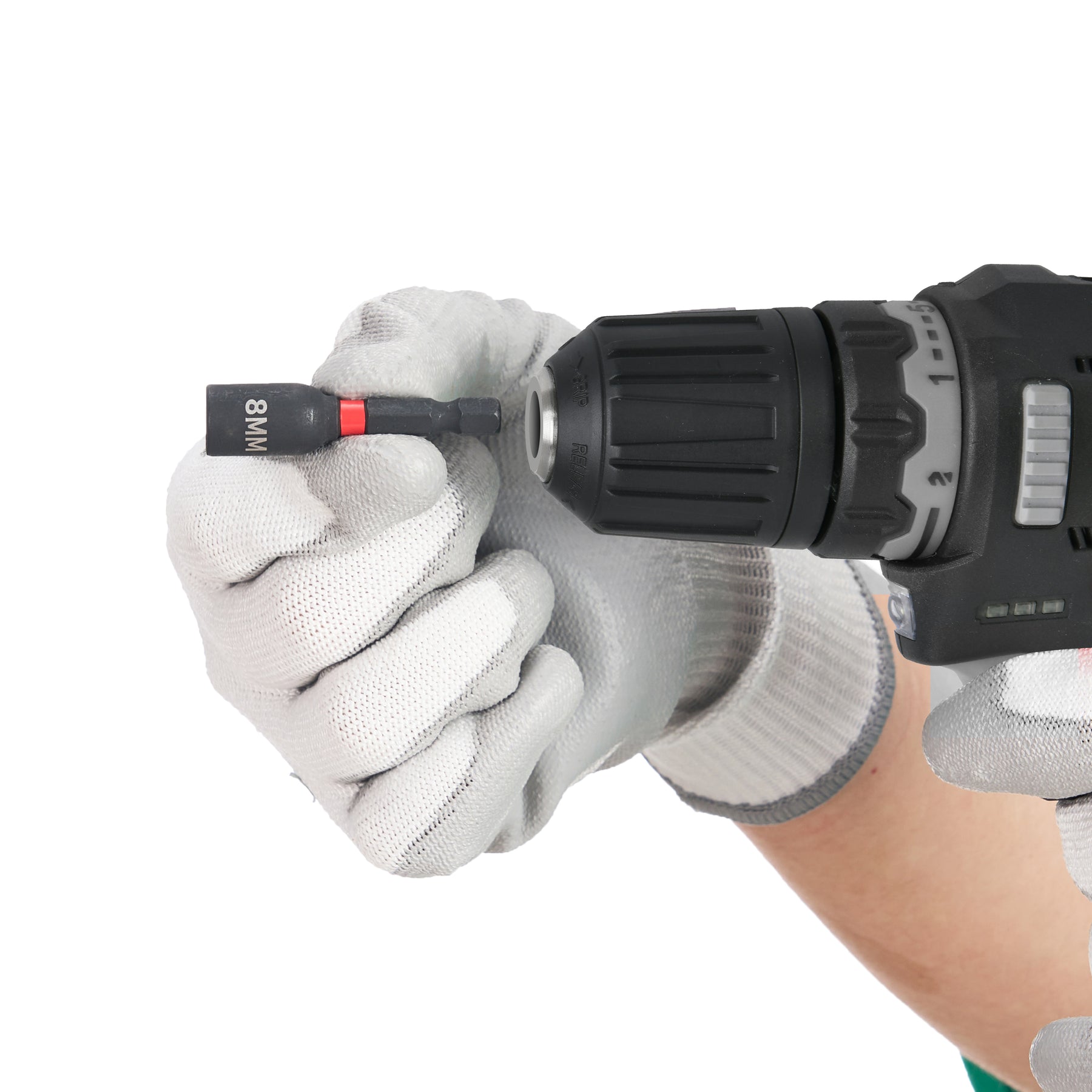 8 mm Impact Nut Driver, 1/4 in Shank, 1-7/8 in Length, 1 pc